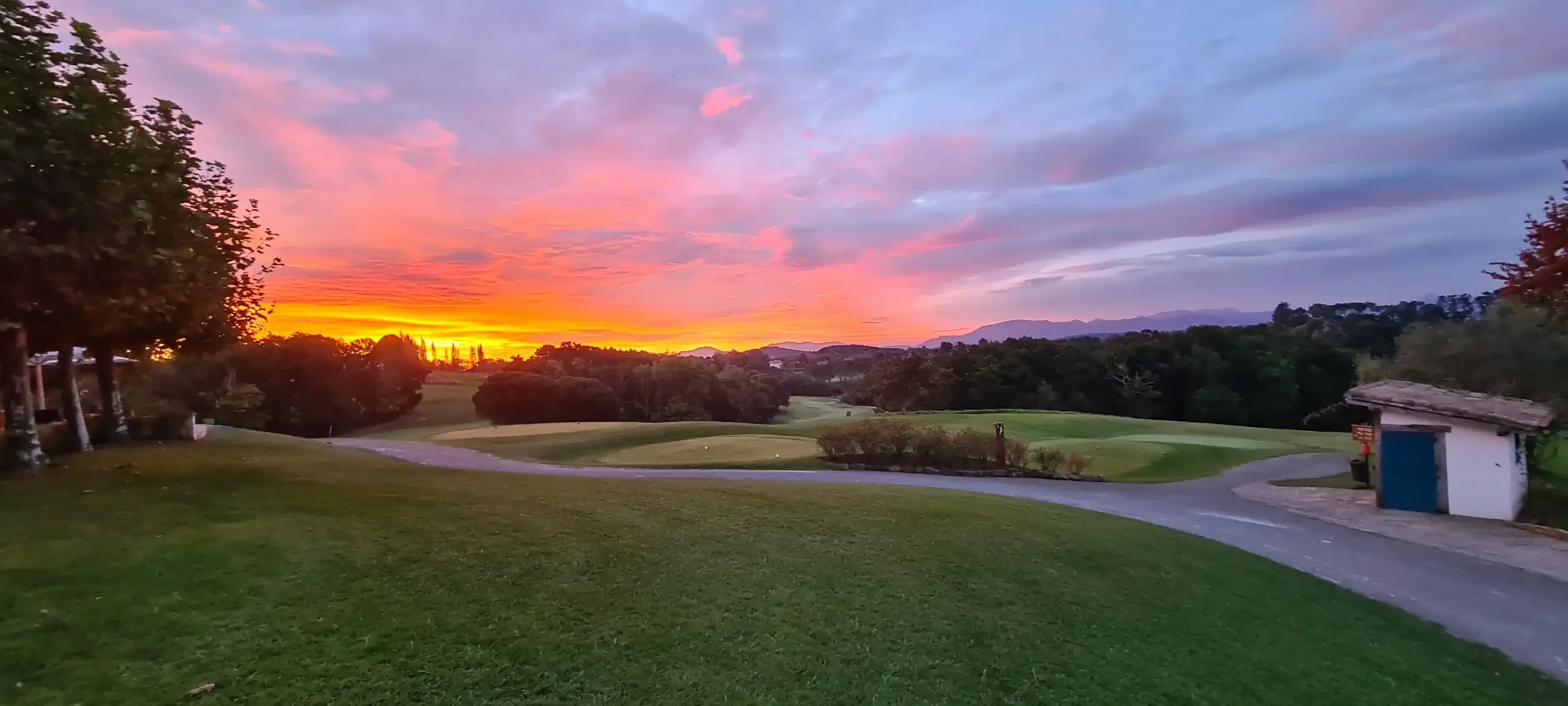 Golf Arcangues soleil couchant