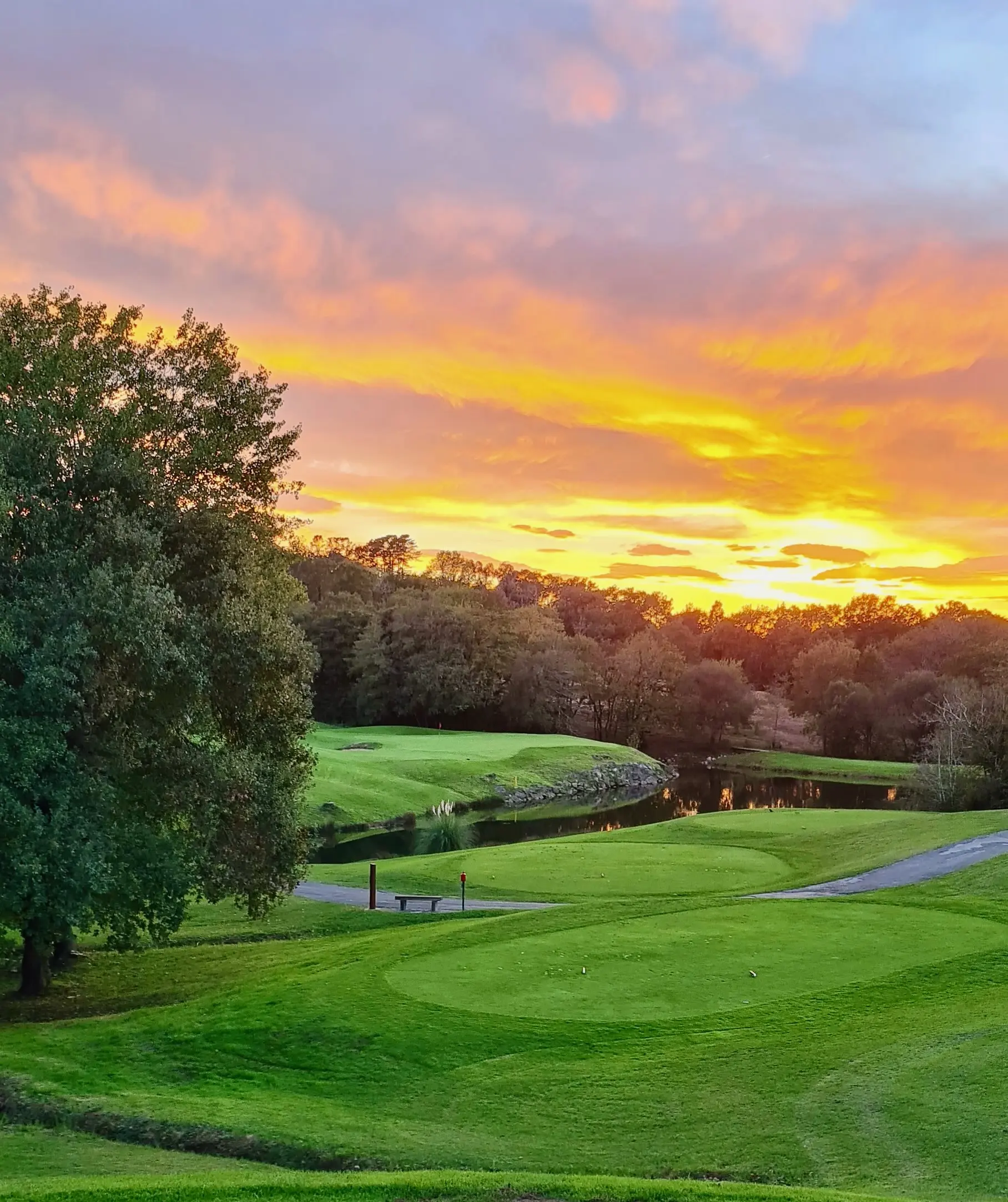 golf arcangues couché de soleil