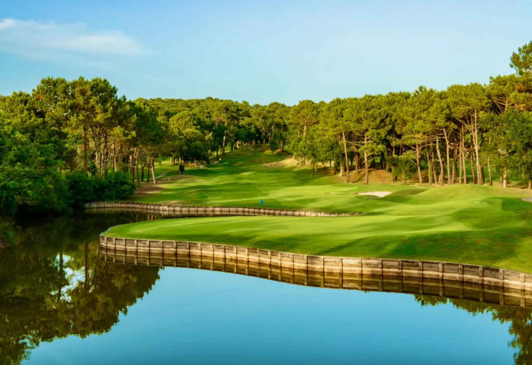 Vue du trou 2 au golf de Seignosse