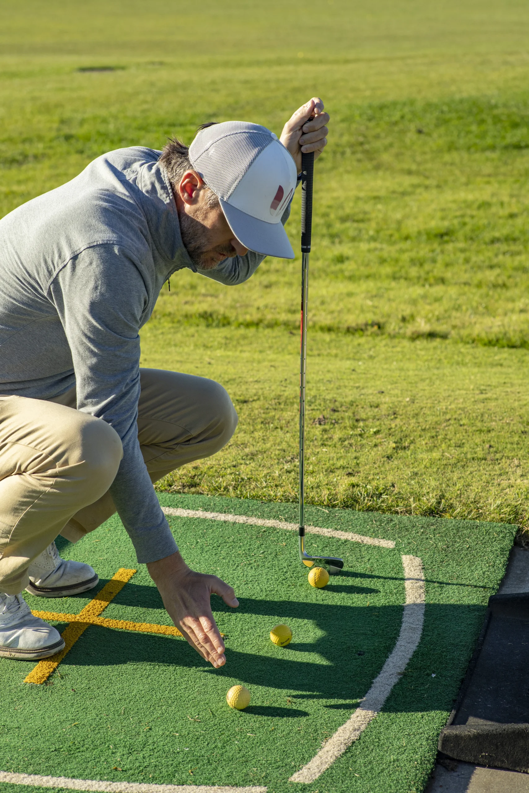 golfeur tapis practice