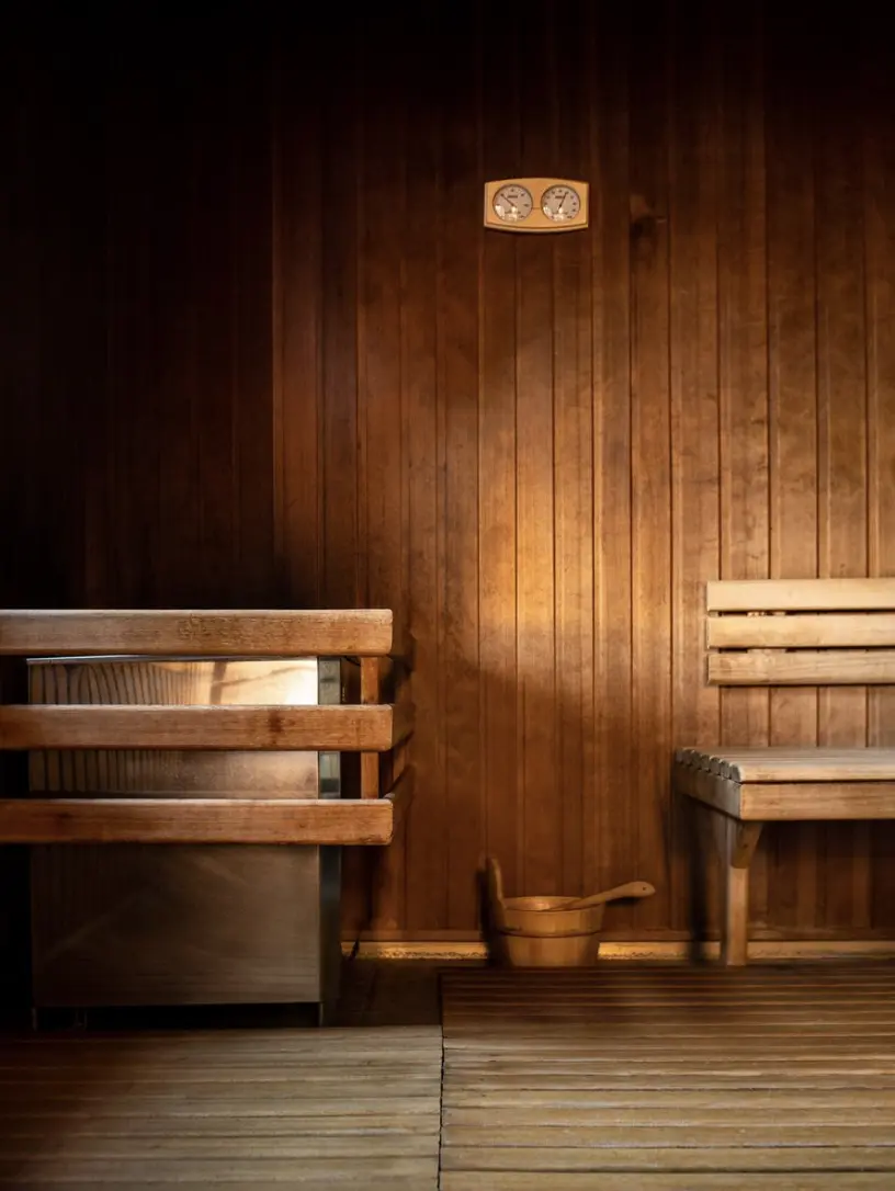 Intérieur de sauna au Pays basque