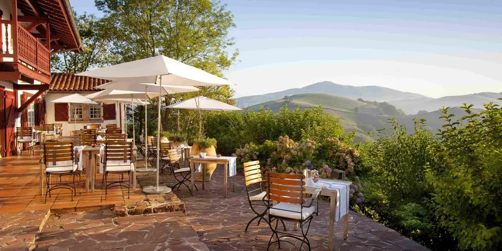 terrasse de la ferme Ostalapia