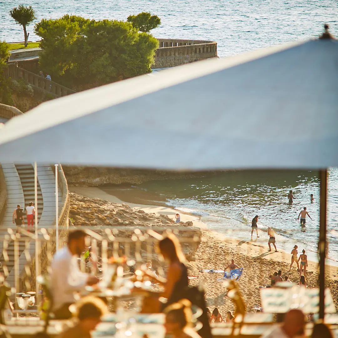 terrasse plage du port vieux biarritz
